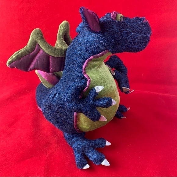Manhattan Toy Royal Renaissance Blue Green Dragon Plush 15" - Picture 4 of 4